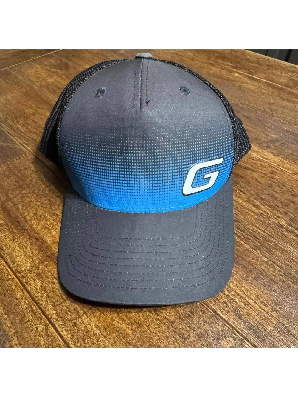 PING G Golf Hat Cap Trucker Men's Adjustable Snapback Black Blue Distressed